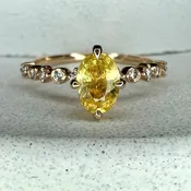 Amina 0.67ct Yellow Sapphire Engagement Ring