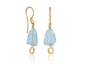 24K Aquamarine Earrings