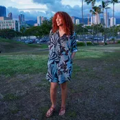 Bold Serenity Aloha Shirt Dress