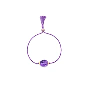 Amethyst Snakefruit Cord Bracelet