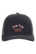 Black/Charcoal Richardson Snapback Trucker Cap #112 — Custom Corner Printing