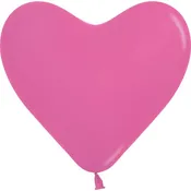 11" Deluxe Fuchsia Heart Latex Balloons (50ct)
