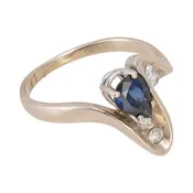 14k Gold and Sapphire Ring