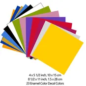 23 Colors Sample Set: Enamel Decal Fused Glass Ceramic Waterslide