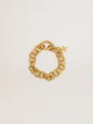 Altgoldfarbenes Armband aus verwobenen Gliedern mit Sternverschluss