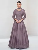 Art Silk Sequins - Anarkali Dress