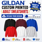 Custom Printed – Gildan Crew Neck Sweatshirts (Adult)