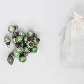 1" Embossed Mercury Glass Ornament, Green