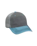 Adams Pigment-Dyed Twill & Mesh Trucker Cap