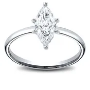 14K Gold 0.7 ct Marquise Cut Diamond Solitaire Engagement Ring I SI2