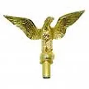 11 in. Gold Eagle Ornament, Brass Plated Aluminum Casting