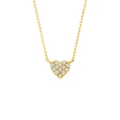 14kt Gold Forever Loved Diamond Heart Pendant