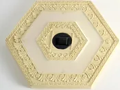Set of 3 Solar Power Hexagon White Wash Stepping Stones 33841/3