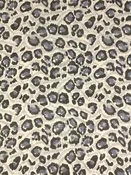 Antique Off-White/Old Lavender/Black 100% Silk Animal Print Chiffon 54W