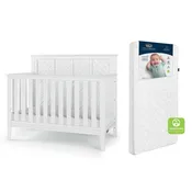 Atwood 2-Piece Crib and DreamWeave Set, Matte White