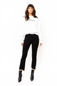 Bellissima Ankle Flare In Black Pencil