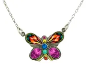 Firefly Fancy Butterfly Necklace in Multi-color