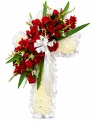 Artificial Cross w/Ribbon