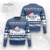 Busch Light Santa Hat Ugly Christmas