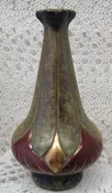 Beautiful Amphora Burgundy and Gold Bulbous Vase — Sir Richards Antiques & Fine Art Center ~ Est. 1971