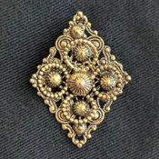 Vintage 1970s Diamond Shaped Pin or Pendant