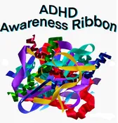 ADHD Awareness Ribbon..Sticker