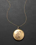 Antique 1800s 14k Gold Fill Hand-Etched Classic Round Locket