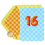 As Awesome As You Retro 16th Birthday Greeting Card - Papyrus
