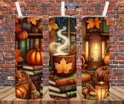 Autumn Book Scene - Tumbler Wrap Transfer