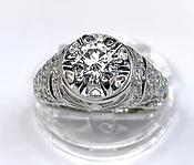 Estate Round Brilliant Diamond Ring 1.22 ctw