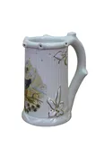 West German Nude Female Lithophane Puzzle Beer Stein Trick Mug w Pheasant 7.5