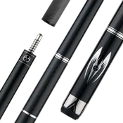 Poison Maelith Pool Cue with Carbon Fiber Shaft - Black/Black - Vinyl Wrap Finish
