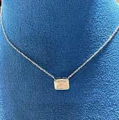 3.09 CT Emerald Cut Sideways Pendant