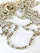 30" Diamond Cut Figaro Sterling Silver Chain