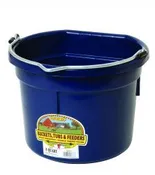 8-qt Flat Back Plastic Bucket in Navy
