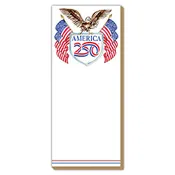 America 250 Logo with Bald Eagle & Flags Skinny Notepad