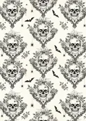 Haunted Damask - A3 Rice Decoupage Paper