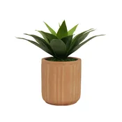 16" Agave in Matte Panelled Terracotta Ceramic