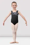Mirella Girls Watercolor Soft Gather Neckline Tank Leotard M482C