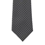 Allure Box Black/White Self Long Tie