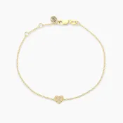 All Heart Chain Bracelet in gold by Ella Stein