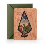 Everyday Wood Flat Card - Arrowhead