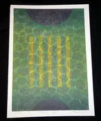 02 Hawaii Woodcut Print 74/75 "Vertical Light" by Hiroki Morinoue (b.1947)(AHB)