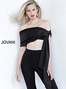 Black Jovani Off the Shoulder Wrap 68693