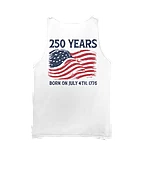250 Years America - White Sleeveless Tank Top