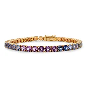 18k Ombré Rainbow Tennis Bracelet