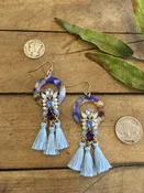 Blue Crystal and Tassel Earrings — Aspen Traders