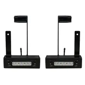 Race Sport Lighting Hitch Bar Reverse 7" LED Flood Light HD Bolt-On Chrome Kit, 2013-2023 Dodge Ram 2500