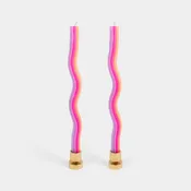 54 Celsius - Wiggle Candles - Orange, Pink & Lav. (2 Pack) - 11" Tapers