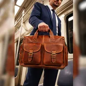 Aaron Leather Goods – Premium Leather Briefcase Bag